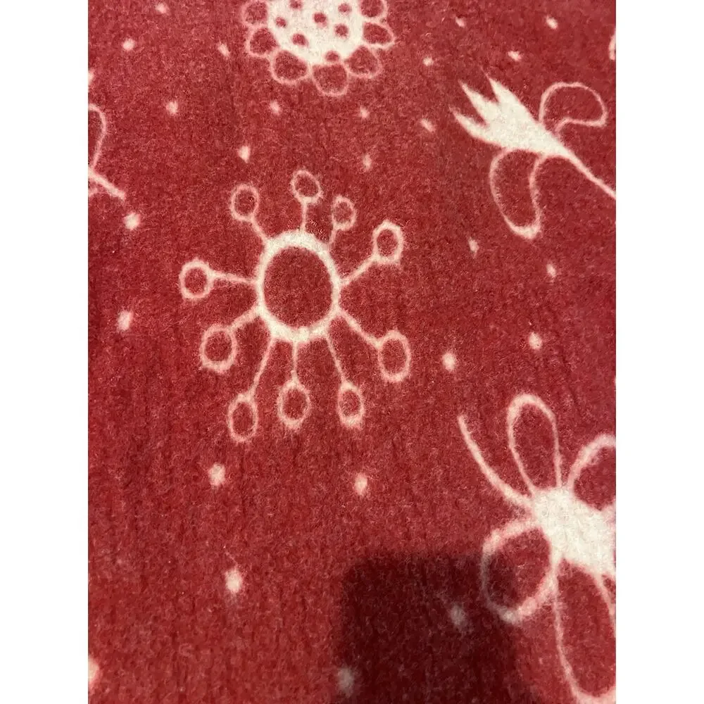 IKEA Alfhild Throw Blanket Red White 62x44 Cotton and Wool Vintage Made In Italy